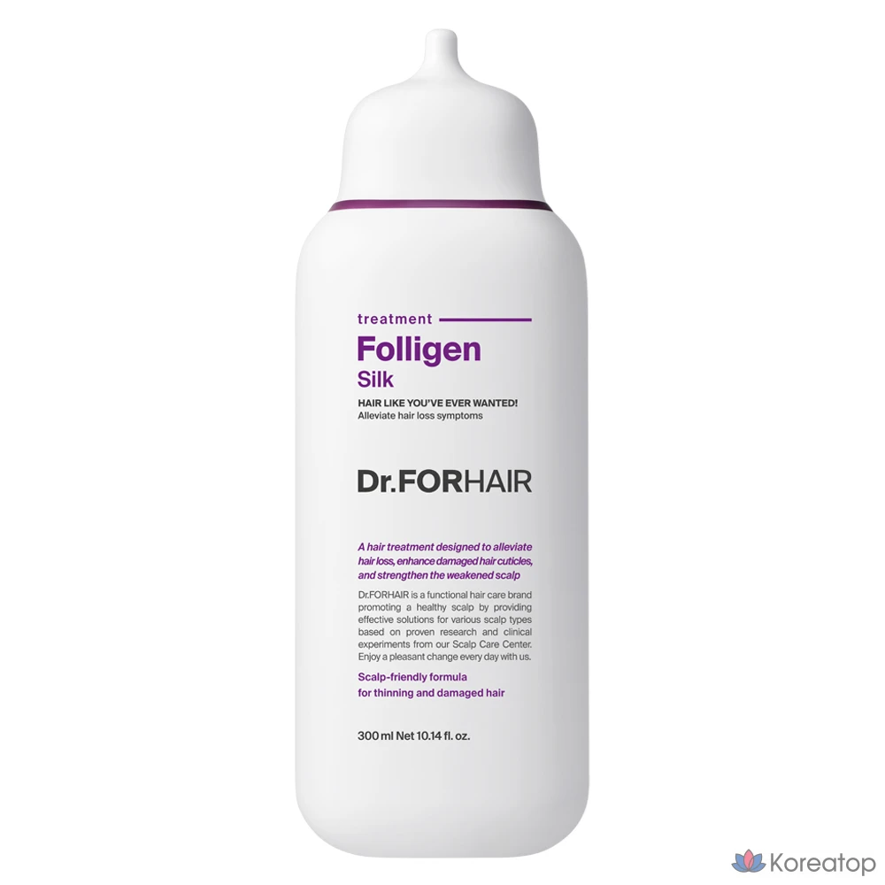 Кондиционер-восстановитель Dr. Forhair Foligen Silk Protein Damaged Hair Treatment, 300 мл, 1 шт.