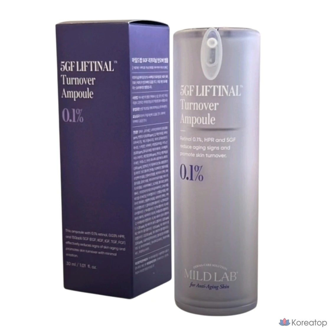 Mild Lab 5GF Liftinal Turnover Retinal 0.1% отбеливающая ампула для разглаживания морщин, 30 мл, 1 шт.
