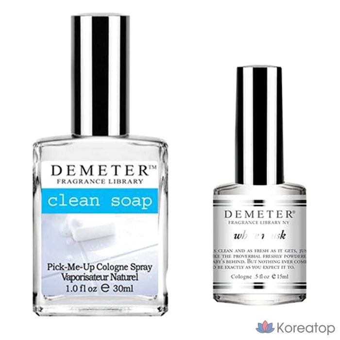 Мыло Demeter Clean 30 мл + Белый мускус 15 мл, 1 шт.