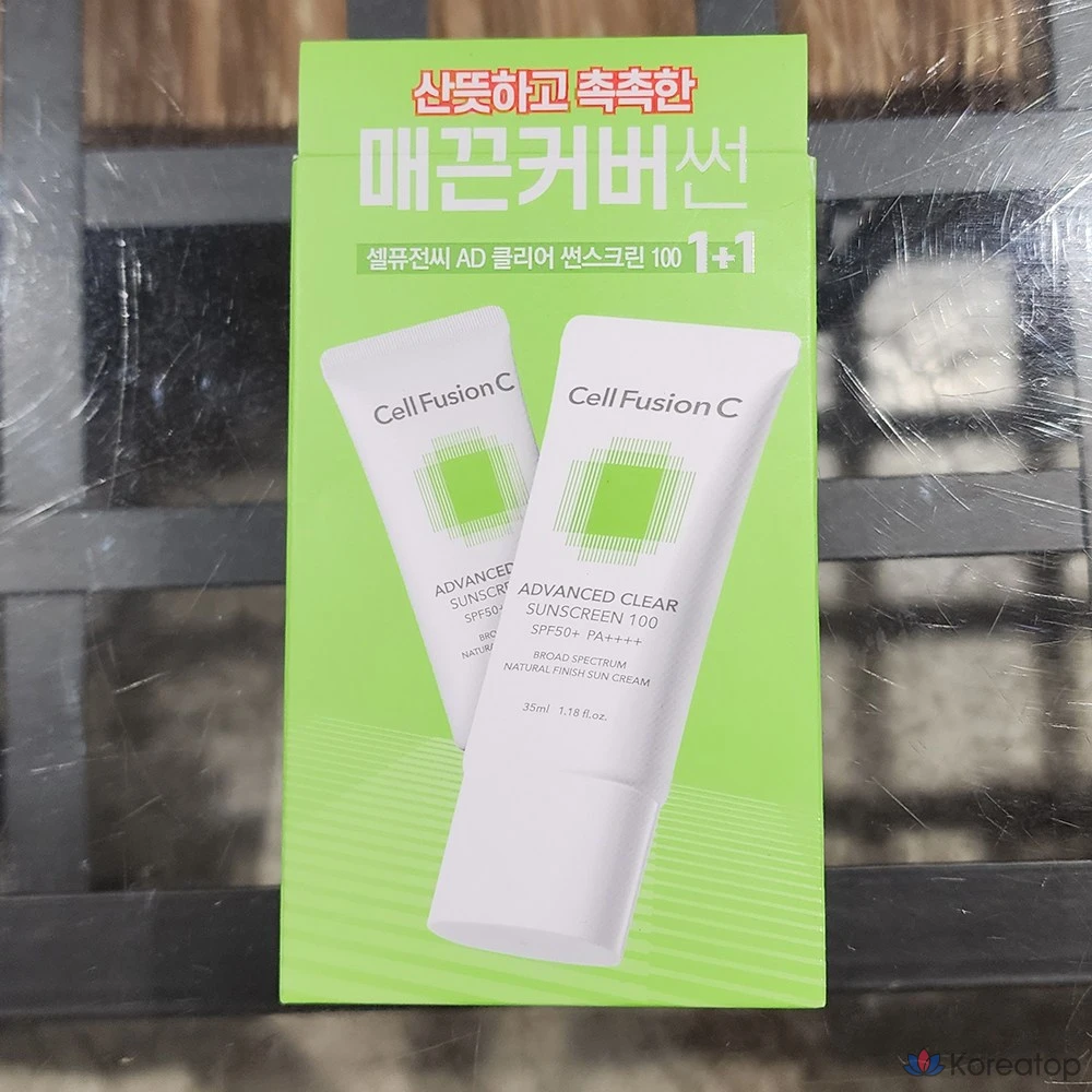 Солнцезащитный крем CELL FUSION C Advanced Clear Sunscreen, 35 мл, 2 шт.