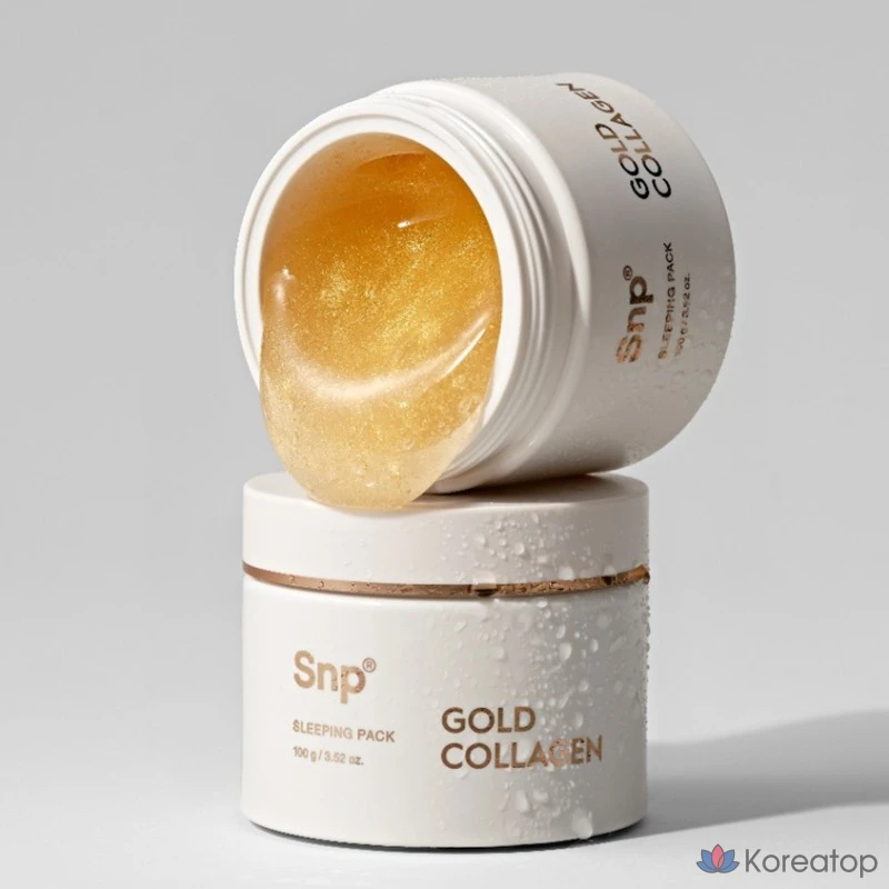Ночная маска для лица SNP Moisture Sleeping Pack Gold Collagen, 100 г, 1 шт.