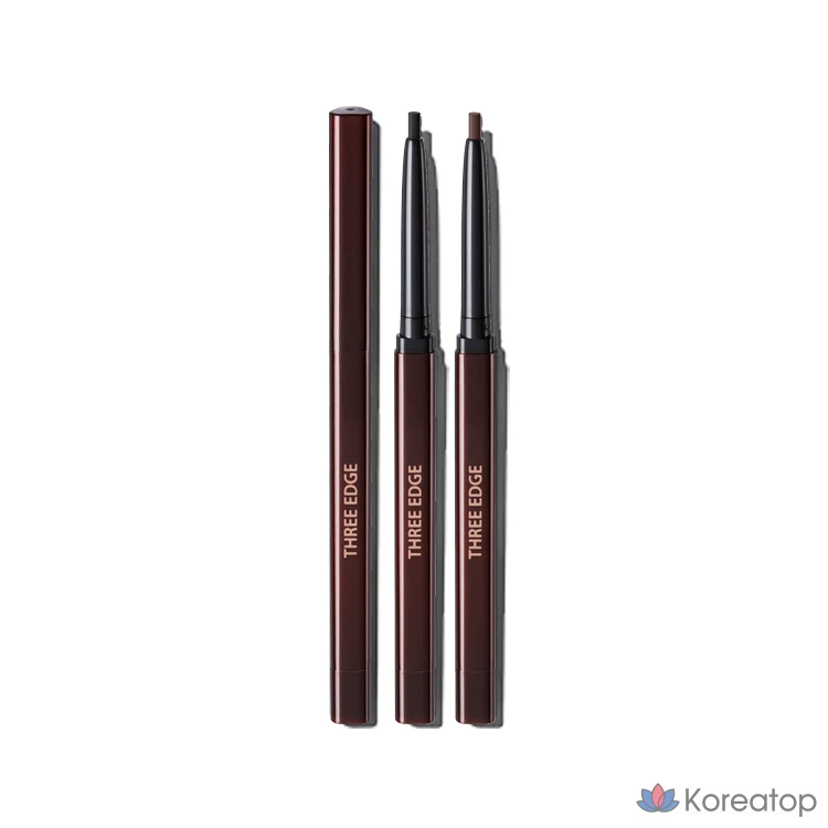 Карандаш для глаз The Saem Three Edge Pencil Liner, оттенок 01 Black, 1 шт.