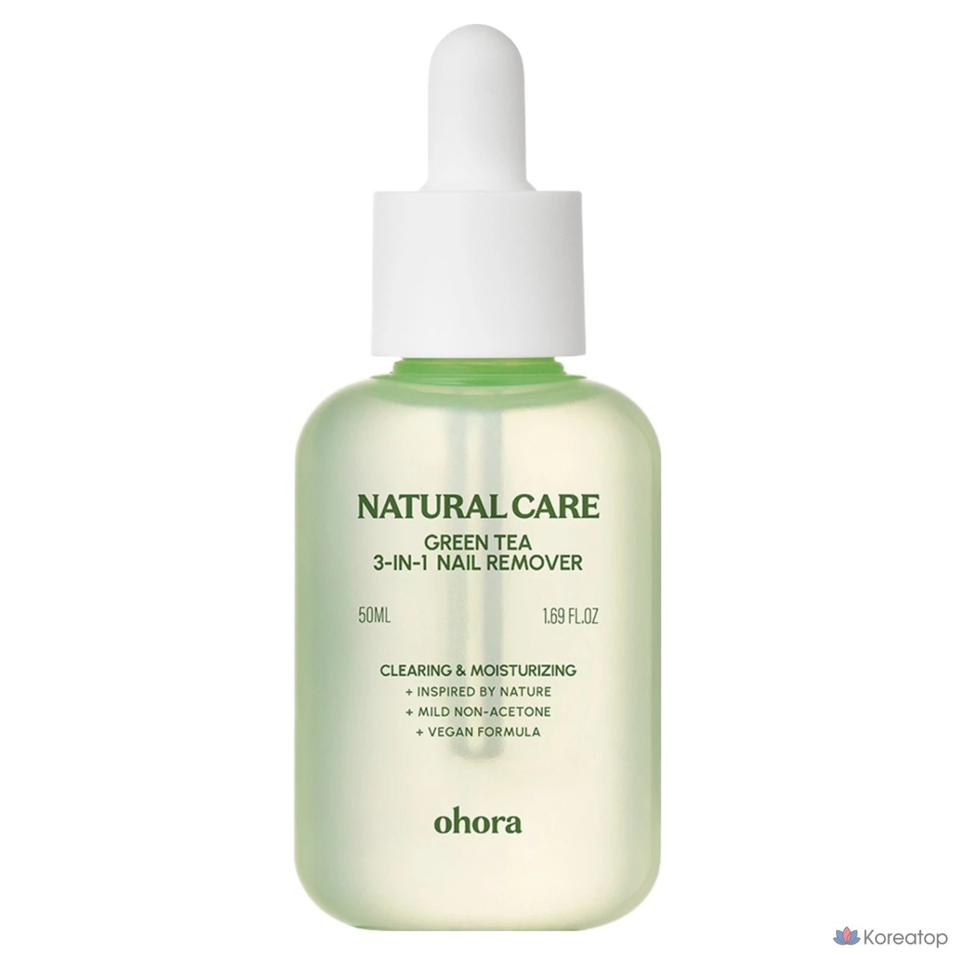 Средство для снятия лака Ohora Natural Care Green Tea 3 in 1, 50 мл, 1 шт.