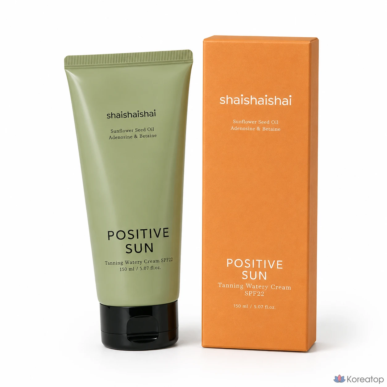 Солнцезащитный крем SHAISHAISHAI Positive Sun Watery Tanning Cream SPF22, 180 г, 1 шт.