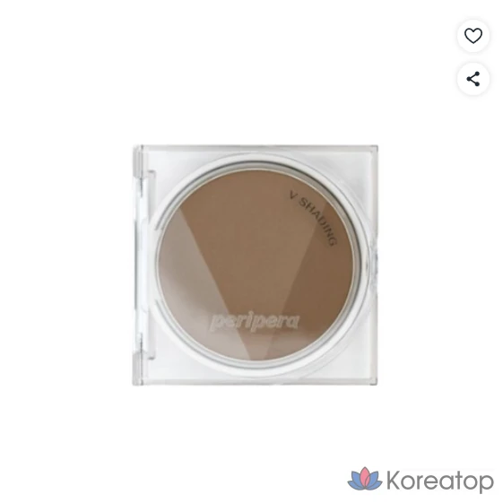 Широкий кисть для контуринга Peripera V Shading, оттенок Deep Brown, 1 шт.