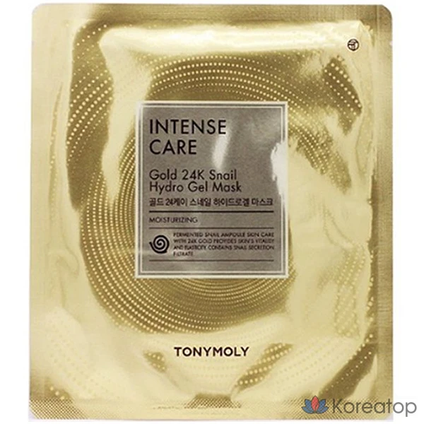 Тканевая маска для лица Tony Moly Intense Care Gold 24K Snail Hydrogel Mask, 1 шт.
