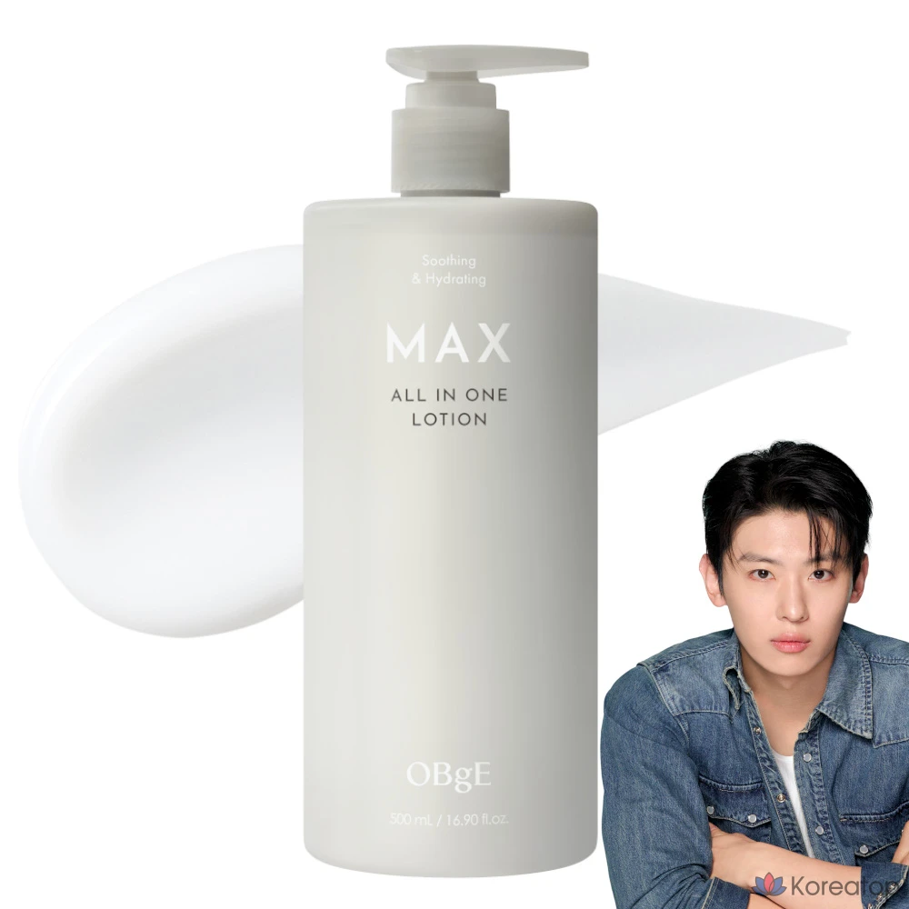 OBge Objet Max Универсальный лосьон для лица и тела для мужчин, увлажняющий крем 2-в-1, 1 шт., 500 мл