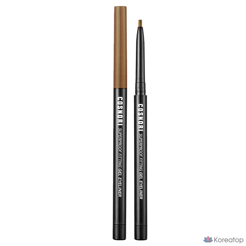 Гелевый карандаш для глаз Cosnori Superproof Fitting Gel Eyeliner Pencil 0.13 г, оттенок 04 Peanut Brown, 1 шт.