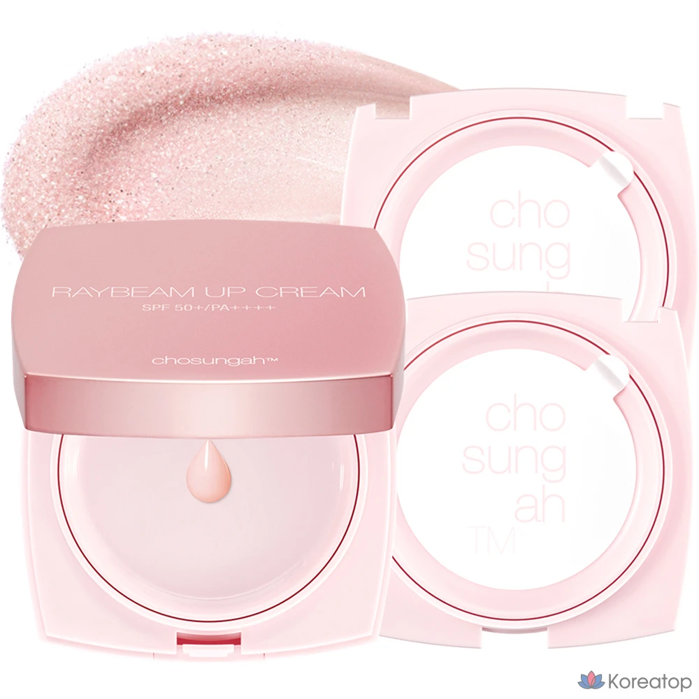 Кушон CHOSUNGAH Raybeam Up Cream Angeling Edition CC Cushion SPF50+ PA++++, оттенок Peach, 14 г, 3 шт.