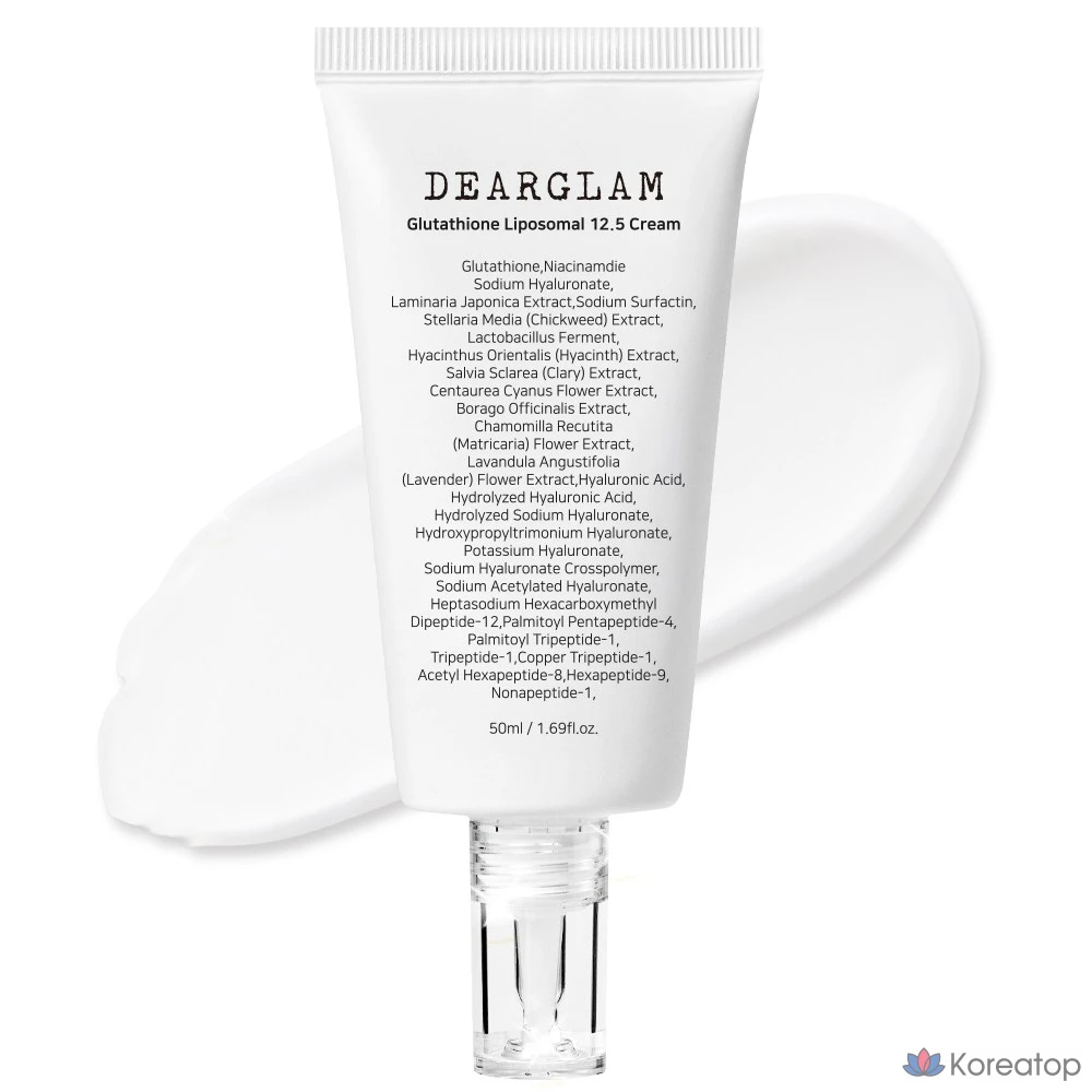 Увлажняющий успокаивающий крем DEARGLAM Glutathione Liposome 12.5, 1 шт., 50 мл