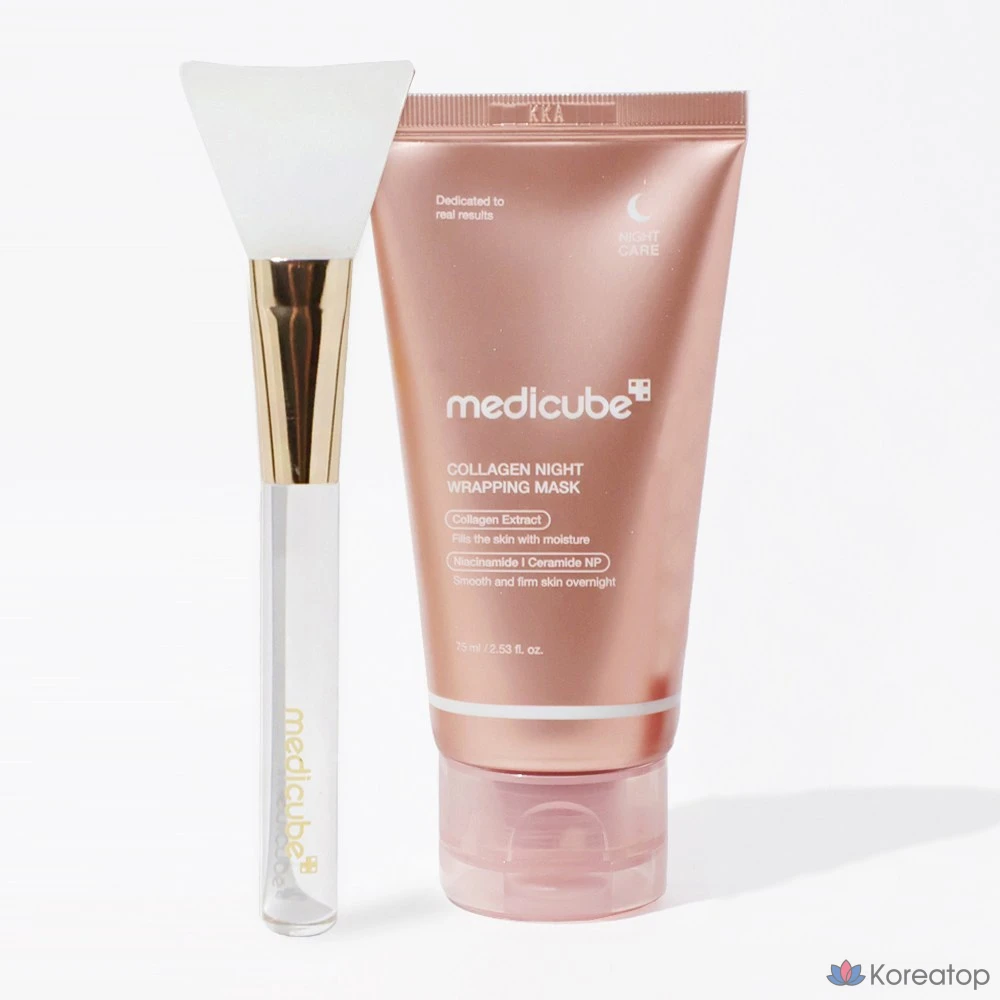 Ночная обертывающая маска Medicube Collagen Night Wrapping Mask + Jelly Brush, 75 мл, 1 шт.