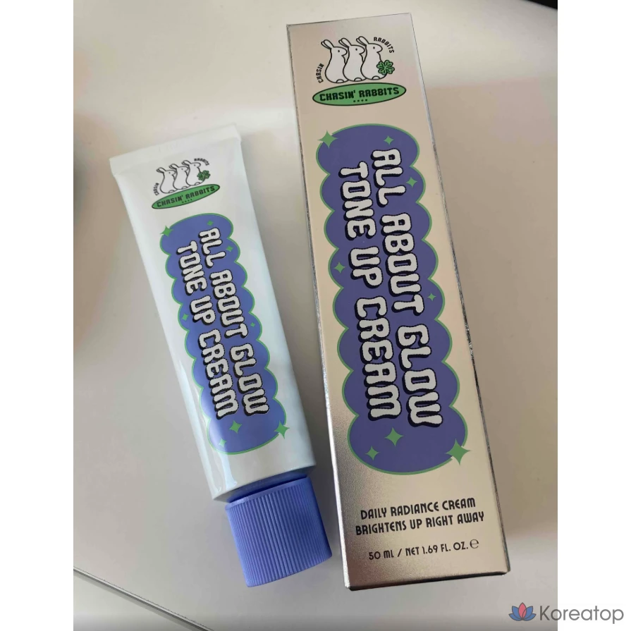 Chasin rabbits All About Glow Tone-Up Cream Lighting Filter Cream Hwajalmeok Tone-Up Cream, 50 мл, 1 шт.