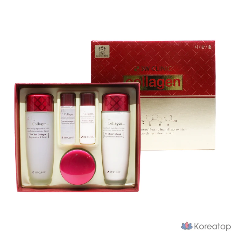 Набор для ухода 3W Clinic Collagen Skincare 3-piece Set, 1 шт.