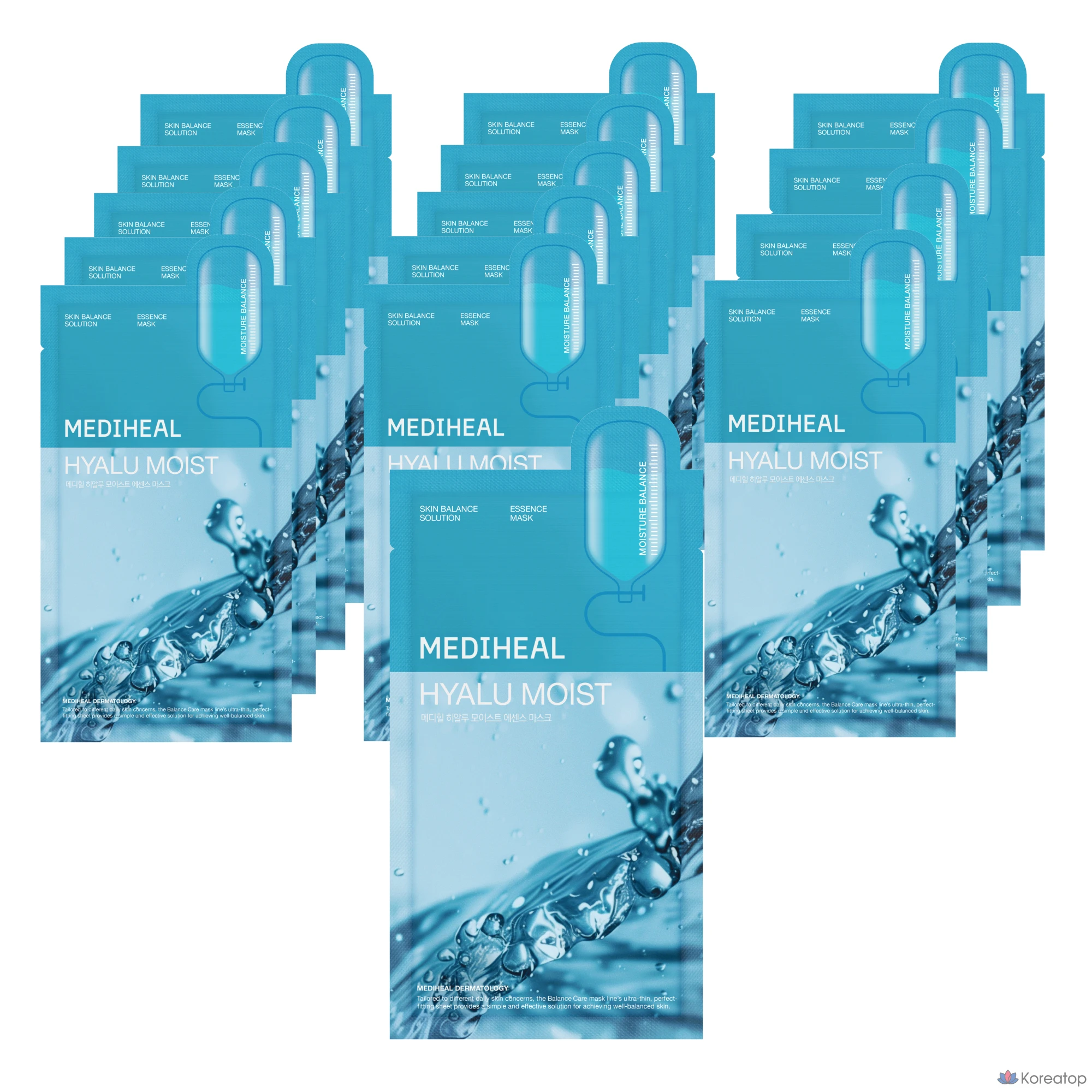 Увлажняющая маска-эссенция Mediheal Hyalu, 20 мл, 1 упаковка, 15 штук.