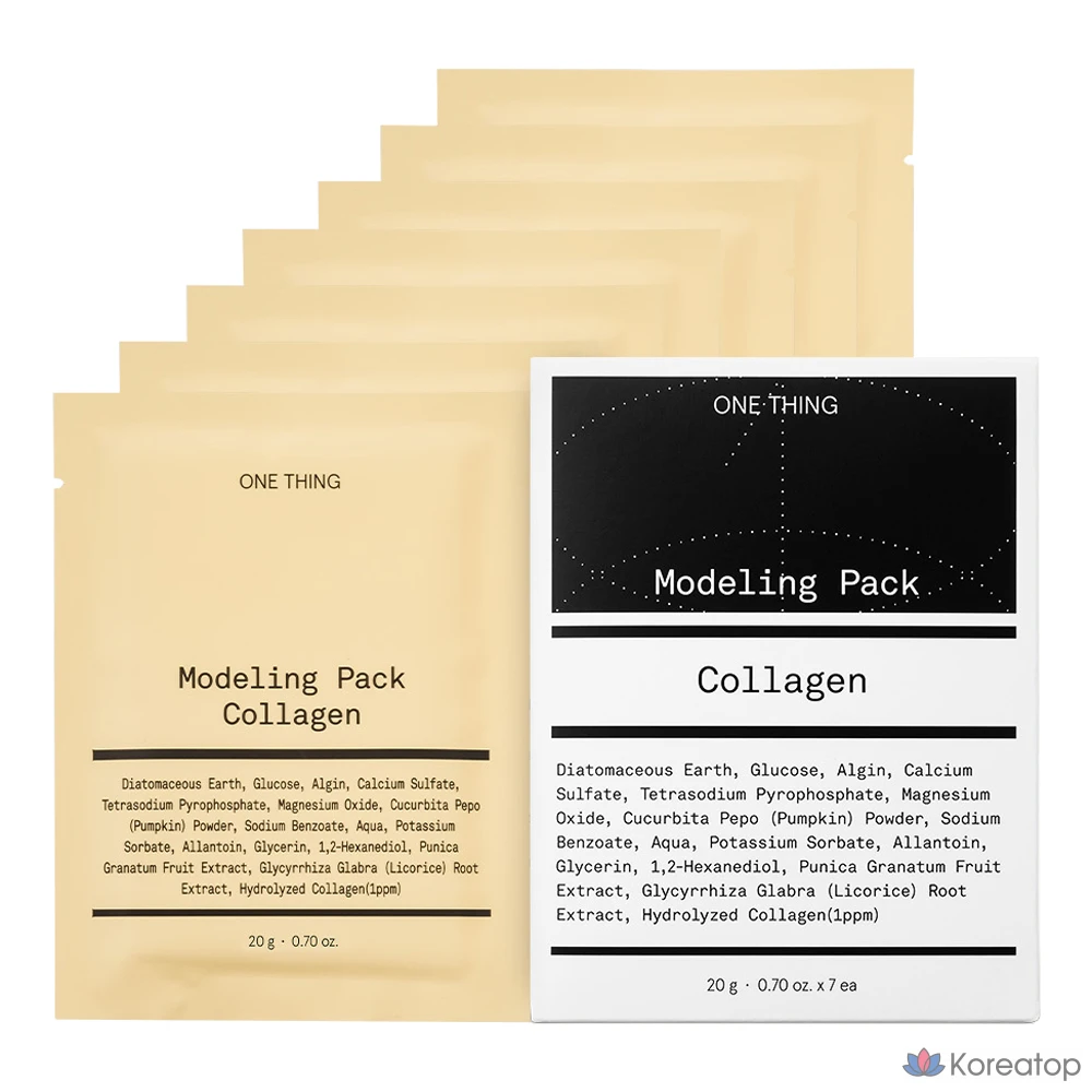 Набор для моделирования лица One Thing Collagen Modeling Pack 20 г, 1 упаковка, 7 штук