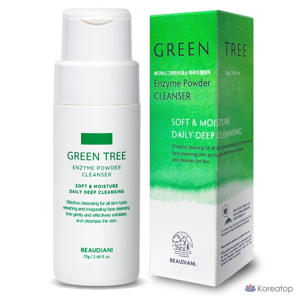 Очищающая пудра Beaudiani Green Tree Enzyme Powder Cleanser, 1 шт., 70 г