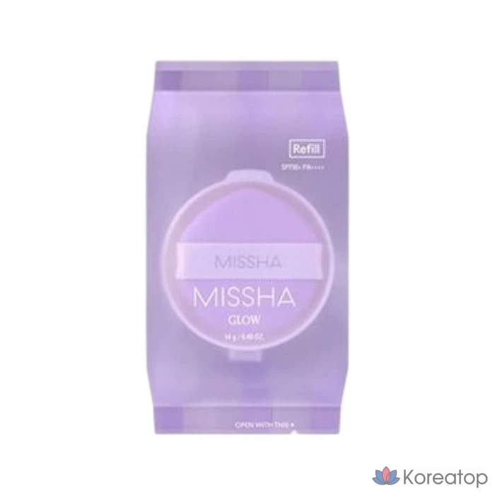 Кушон Missha Glow Layering Fit Cushion Refill, оттенок Purple, 1 шт.