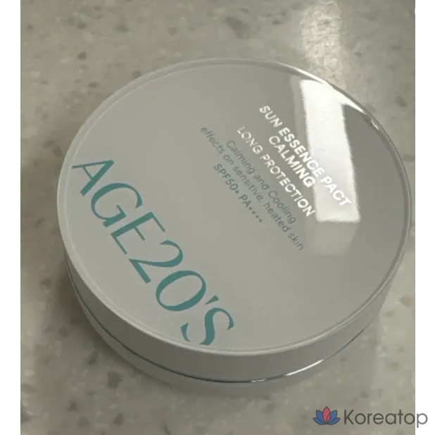 Солнцезащитный кушон AGE 20S Sun Essence Pact Calming (основной + рефил), 25 г, 1 шт.