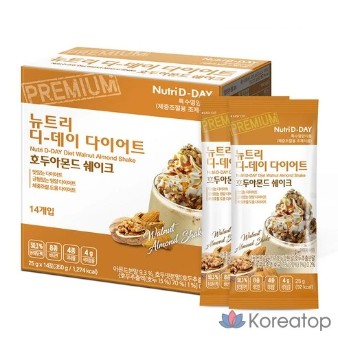 Дневной диетический коктейль с грецким орехом и миндалем NutriD, 25 г