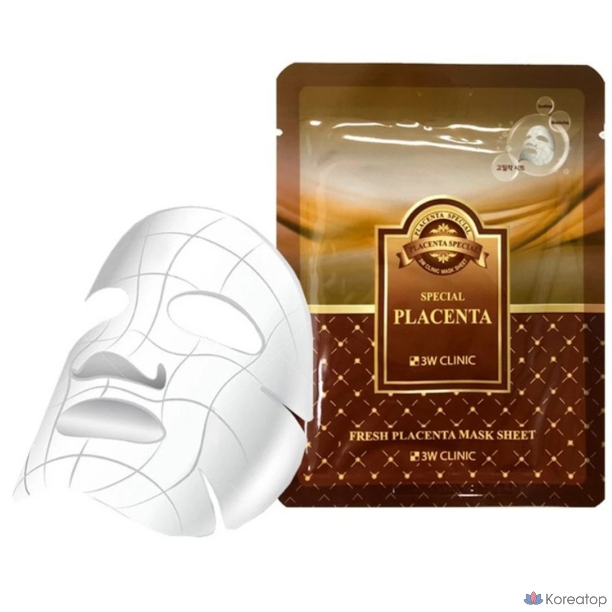 3W CLINIC Fusesh Плацентарные маски-салфетки, 10 штук