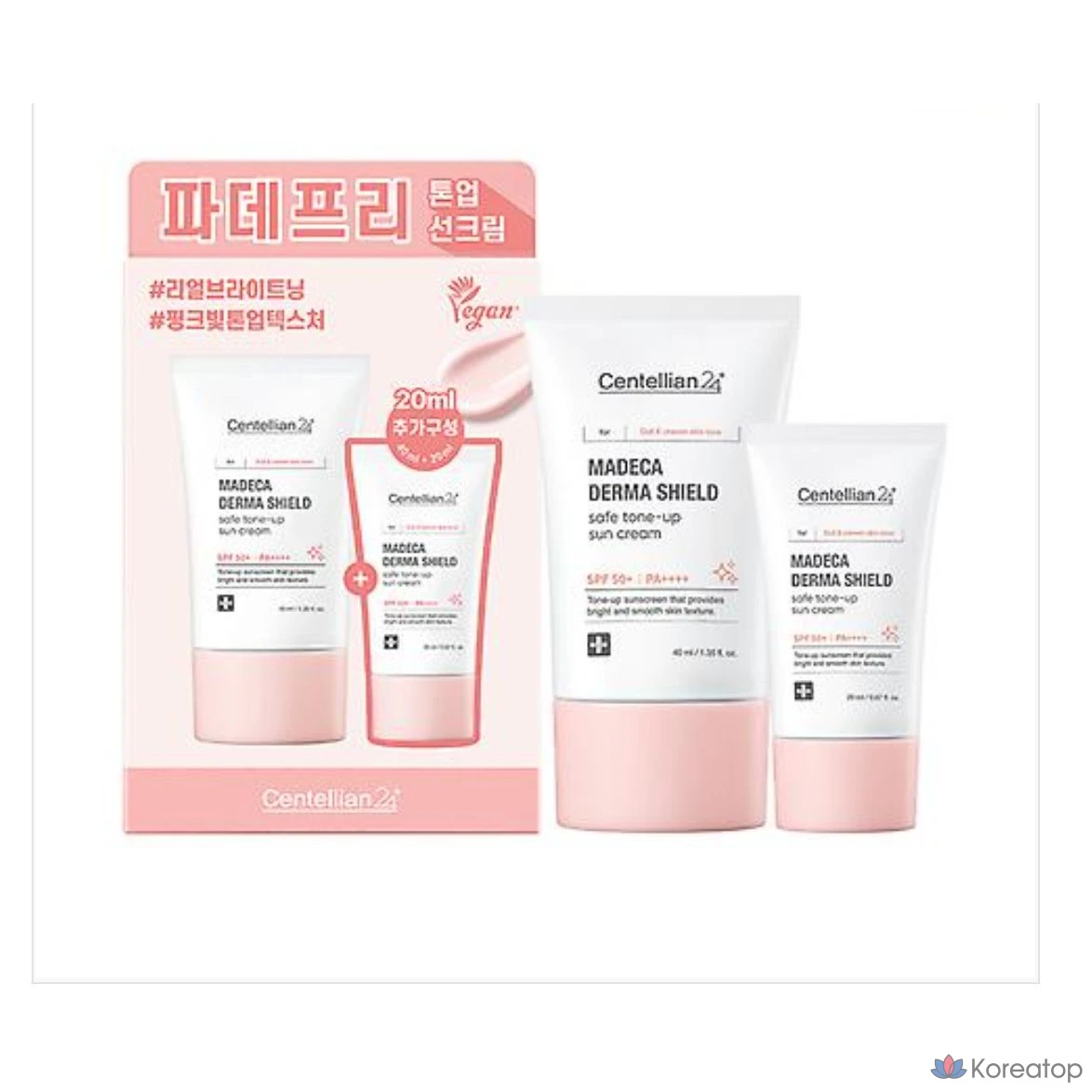 Солнцезащитный крем Centelian 24 Madeca Derma Shield Safe Tone Up, 40 мл+20 мл, 1 шт