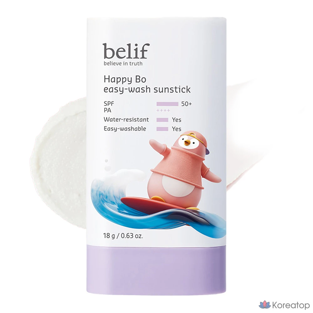 Солнцезащитный стик Belif Happy Bo Easy Wash Sun Stick SPF50+ PA++++, 18 г, 1 шт.