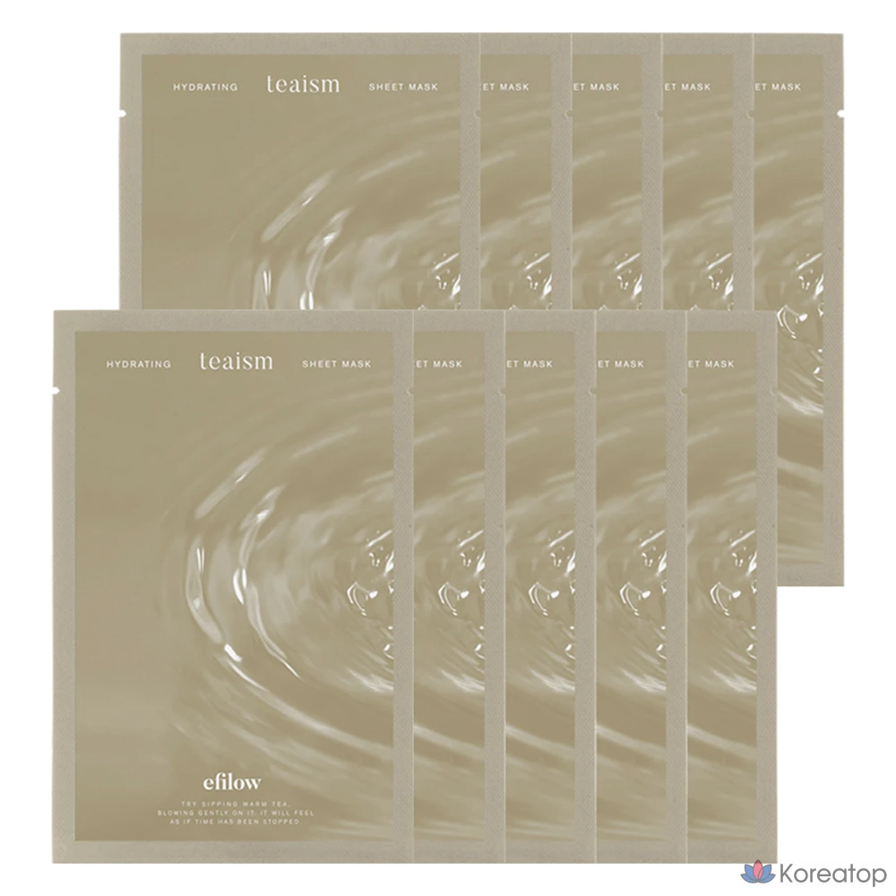 Набор тканевых масок Efilow для чайной церемонии, 10 штук, 1 упаковка.