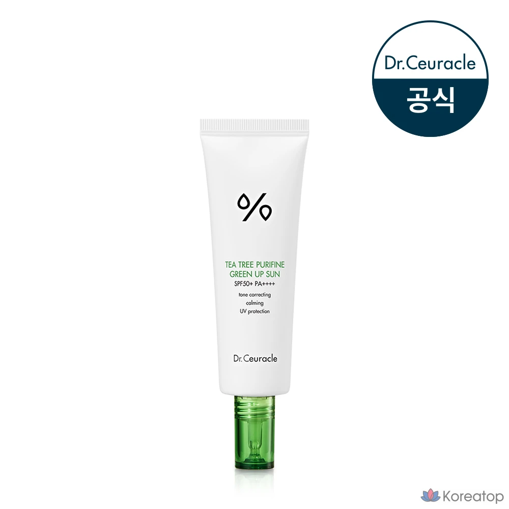 Солнцезащитный крем Dr. Shuracle Tea Tree Purifying Green Up Sun, 50 мл, SPF50+, 1 шт.