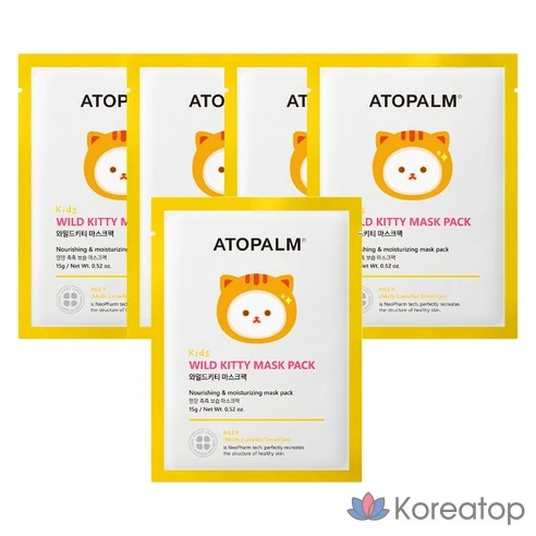Детская тканевая маска Atopalm Wild Kitty Mask Pack 15 мл