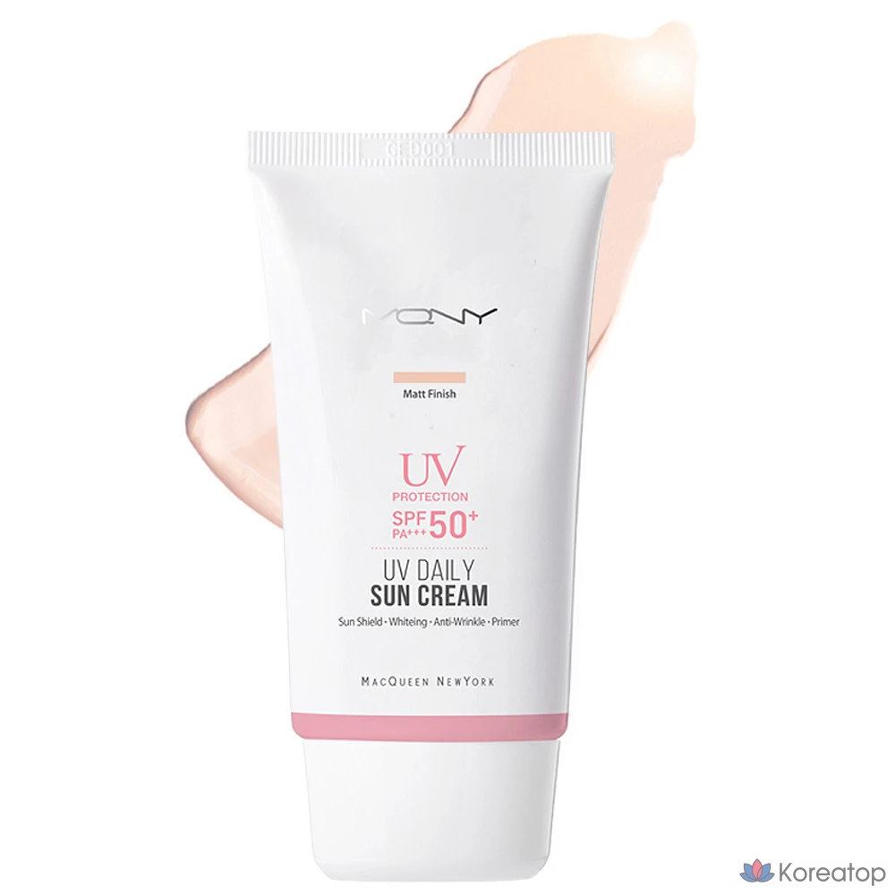 Солнцезащитный крем Mqny New York Daily Matte Finish Sunscreen SPF50+ PA+++, 50 г, 1 шт.