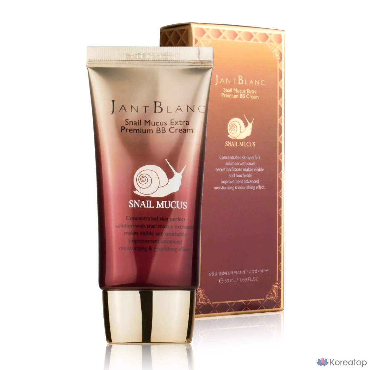 Увлажняющий BB-крем Jant Blanc Snail Premium с эффектом сияния, 1 шт., 50 мл, бежевый.