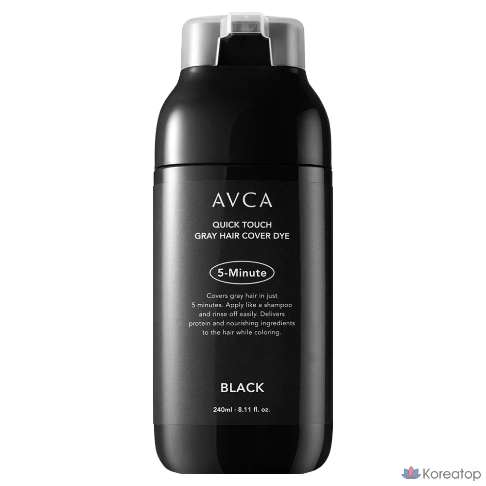 Краска для волос AVCA Quick Touch 5-Minute Gray Cover, 240 мл, черная, 1 шт.