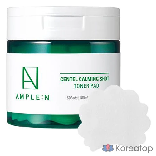 Тонизирующие подушечки AMPLE:N Centel Calming Shot Toner Pad, 180 мл, 60 листов, 1 шт.