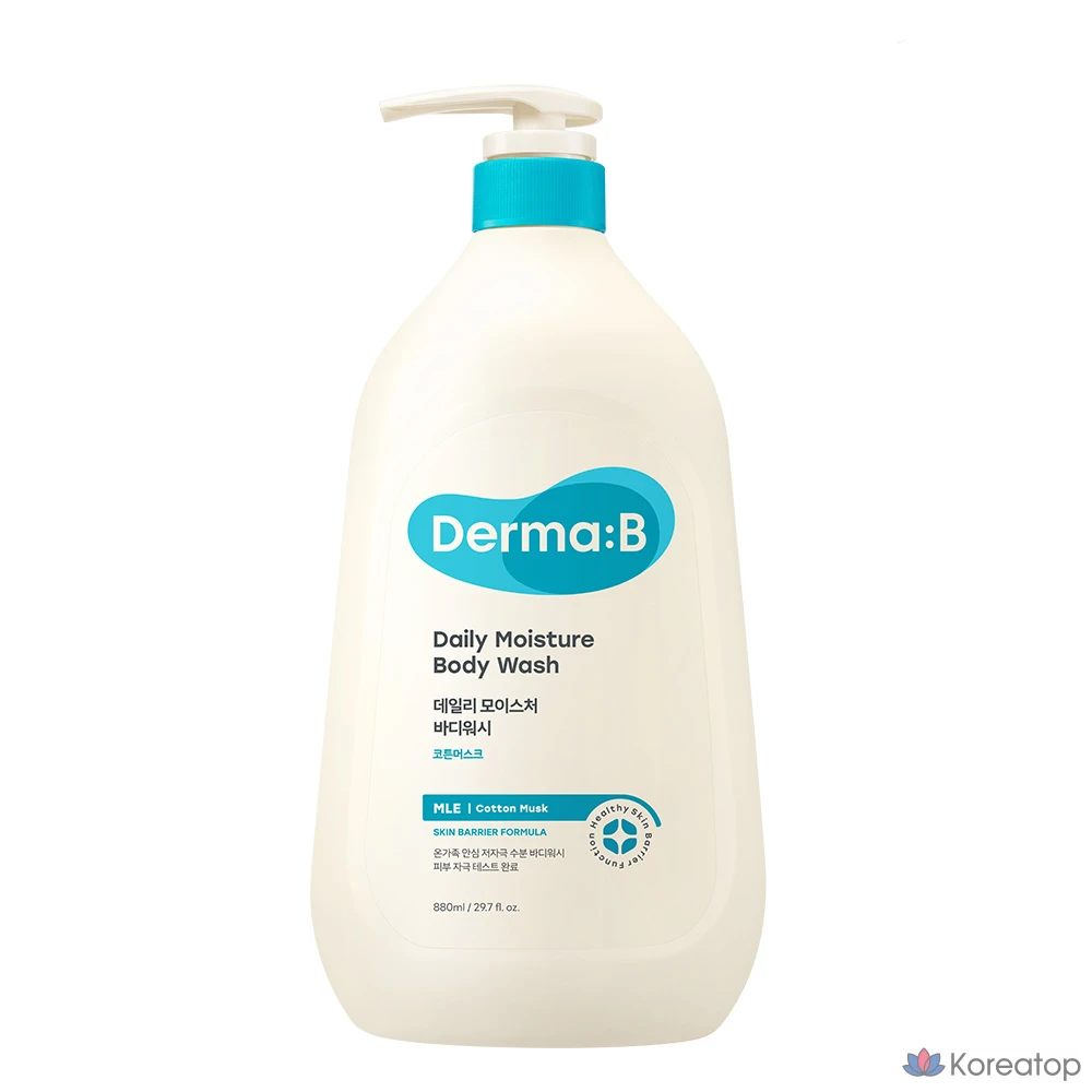 Гель для душа DERMA:B Daily Moisture, 880 мл, 1 шт.