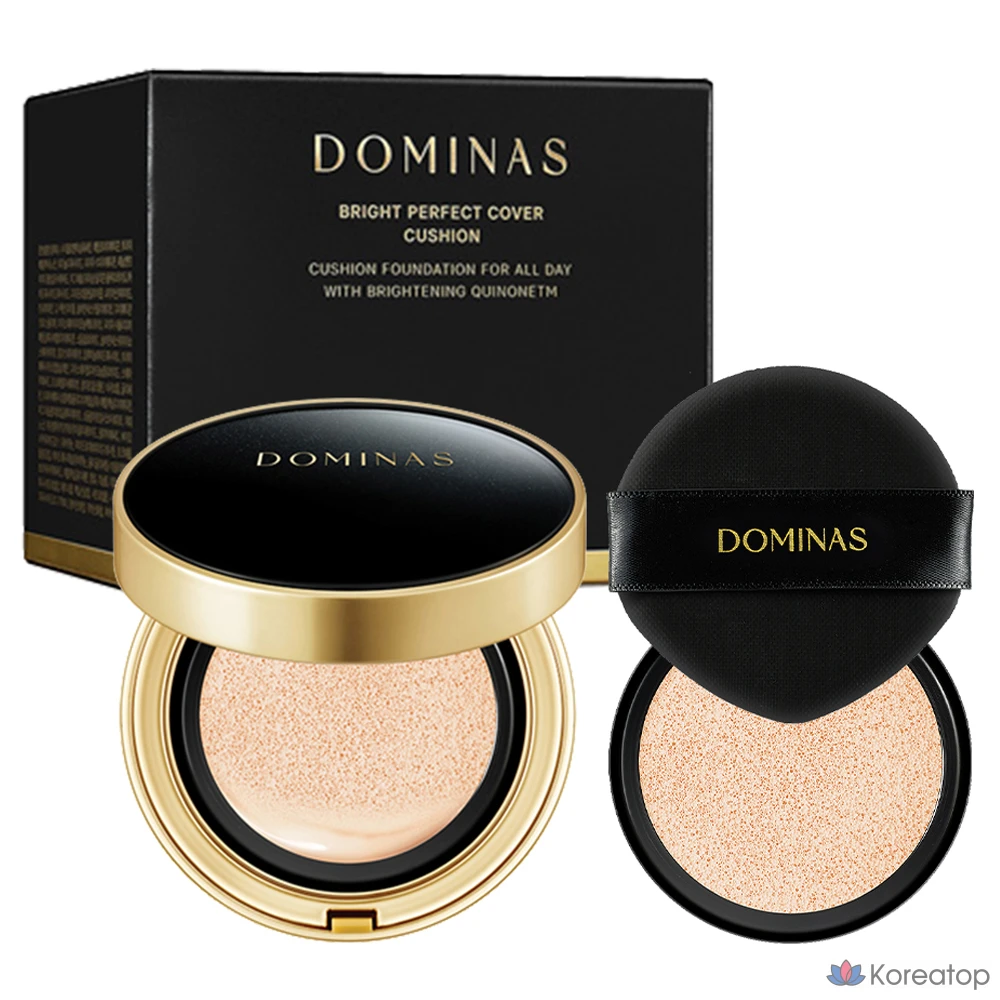 Кушон Dominas T.J. Perfect Cover Cushion Foundation (15 г + 15 г), оттенок 23 Natural Beige, 1 шт.