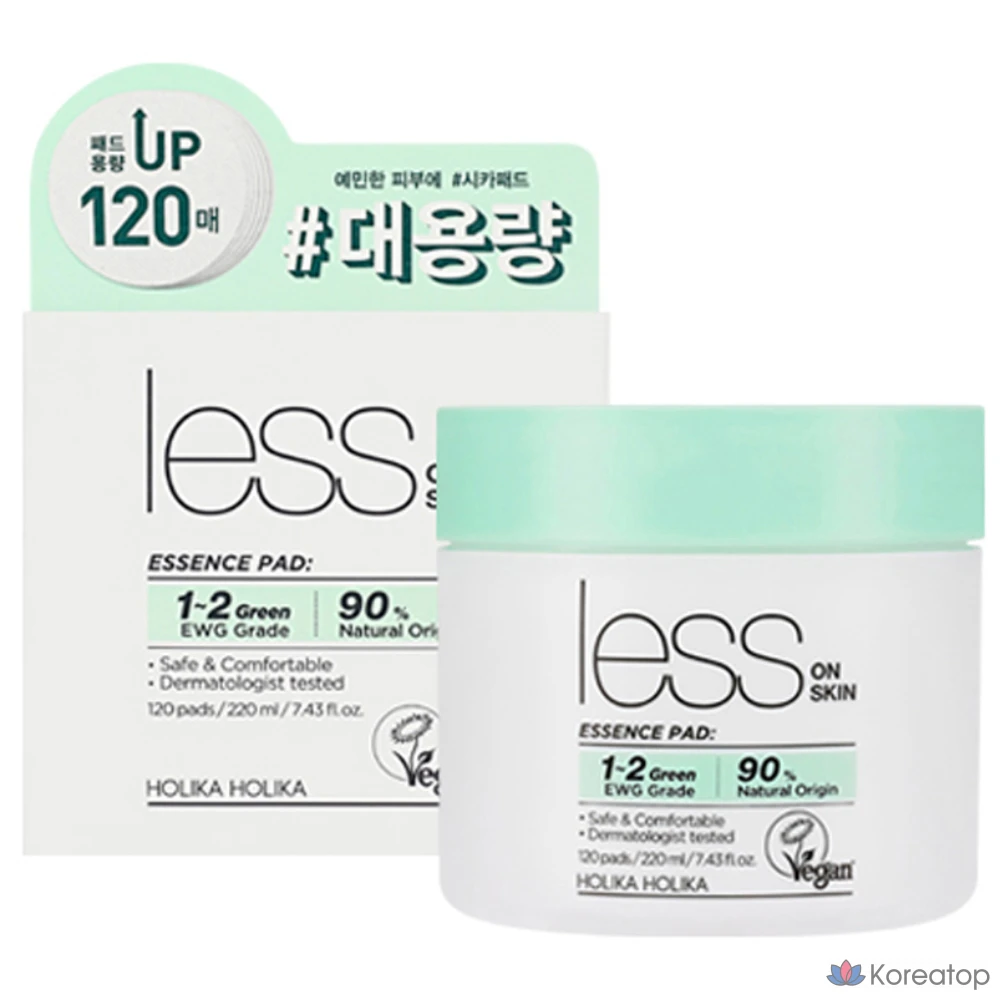 Тонер-пэды Holika Holika Less On Skin Essence Pad, 160 г, 80 шт.