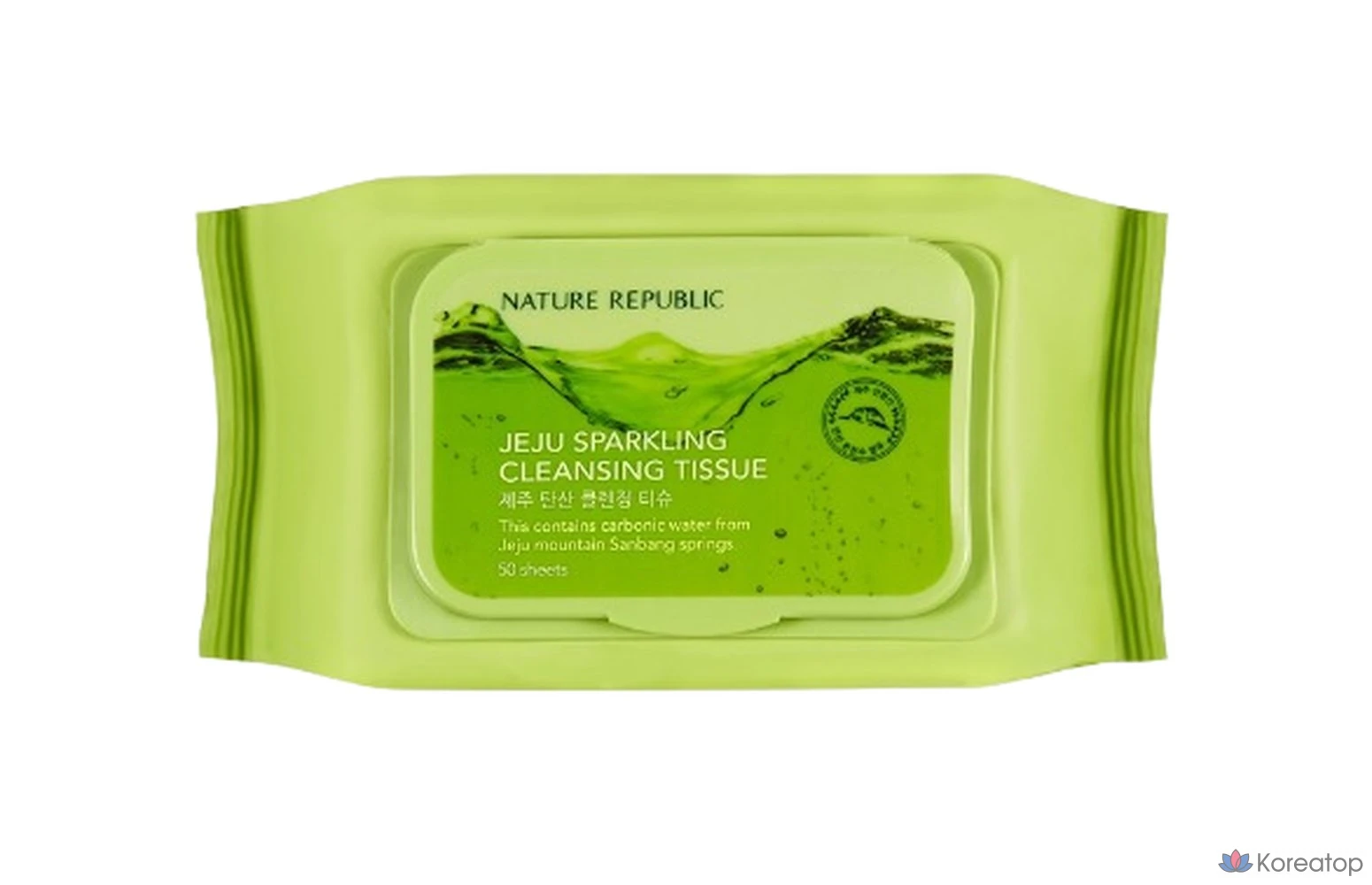 Очищающие салфетки Nature Republic Jeju Sparkling Cleansing Tissue, 50 шт.
