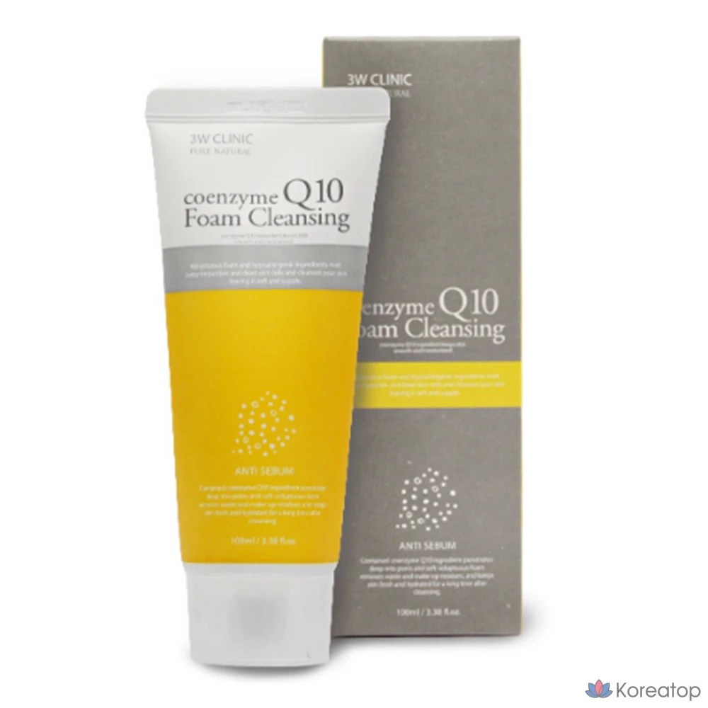 Очищающая пенка 3W Clinic Coenzyme Moist Sebum Cleansing Foam, 1 мл, 1 шт.