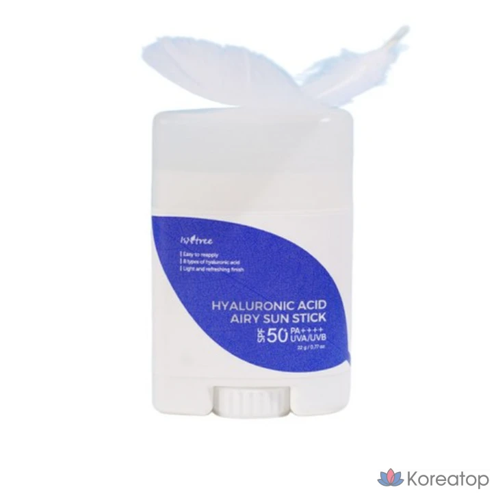 Солнцезащитный стик IsNtree Hyaluronic Acid Airy Sun Stick SPF 50+ PA++++, 22 г, 1 шт.