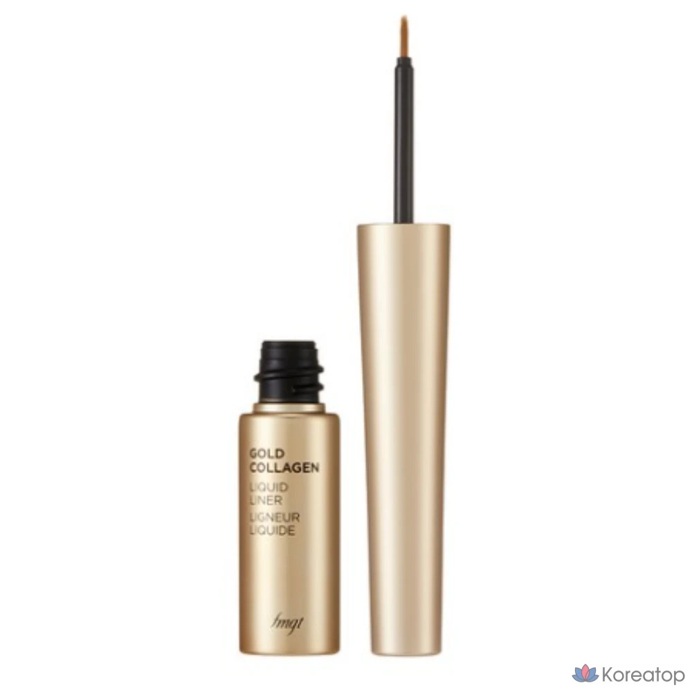 The Face Shop Жидкая подводка для глаз с коллагеном The Face Shop Gold, 5,5 г, 01 ЧЕРНЫЙ, 1 шт