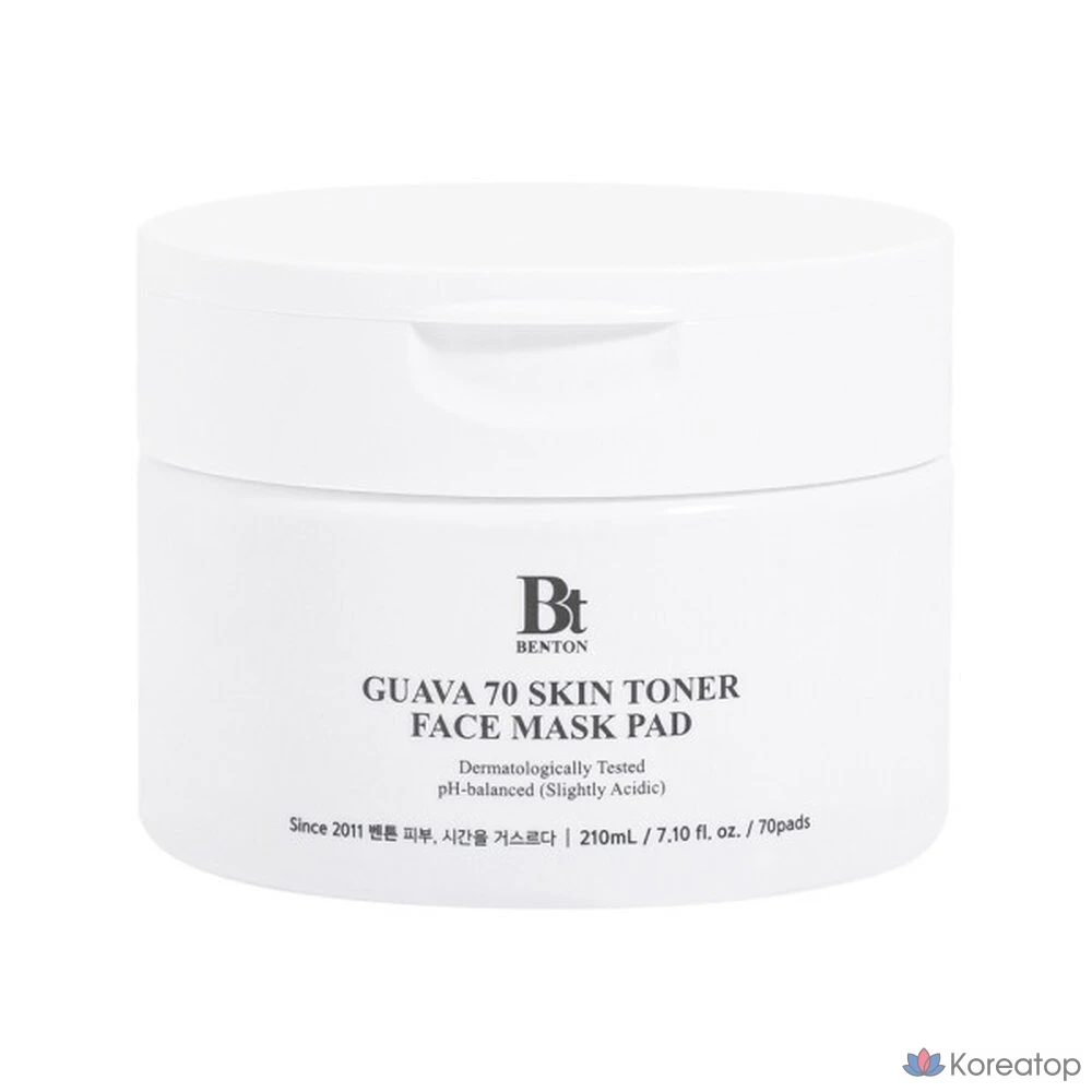 Benton Guava 70 Успокаивающие подушечки для тонизирования кожи, 70 подушечек, 1 упаковка, 1 шт.