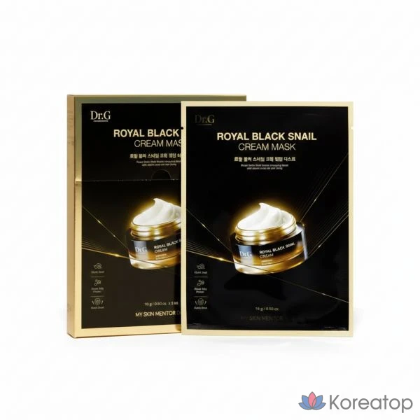 Крем-маска Dr.G Royal Black Snail, 10 листов