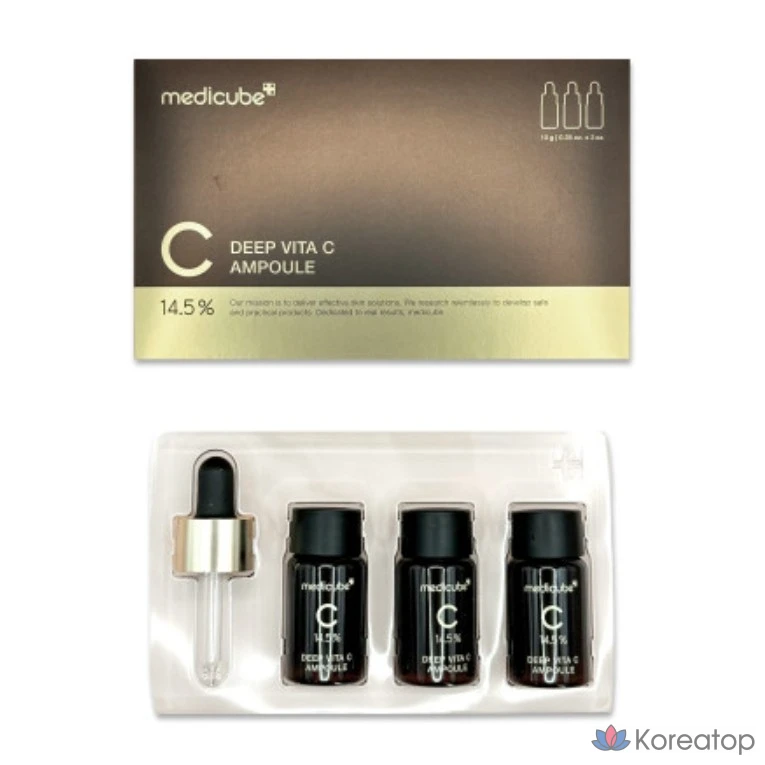 Ампула Medicube Deep Vita C 30 г (3 шт. по 10 г) Renewal 7-Day Miracle для удаления веснушек и пятен, 1 шт.