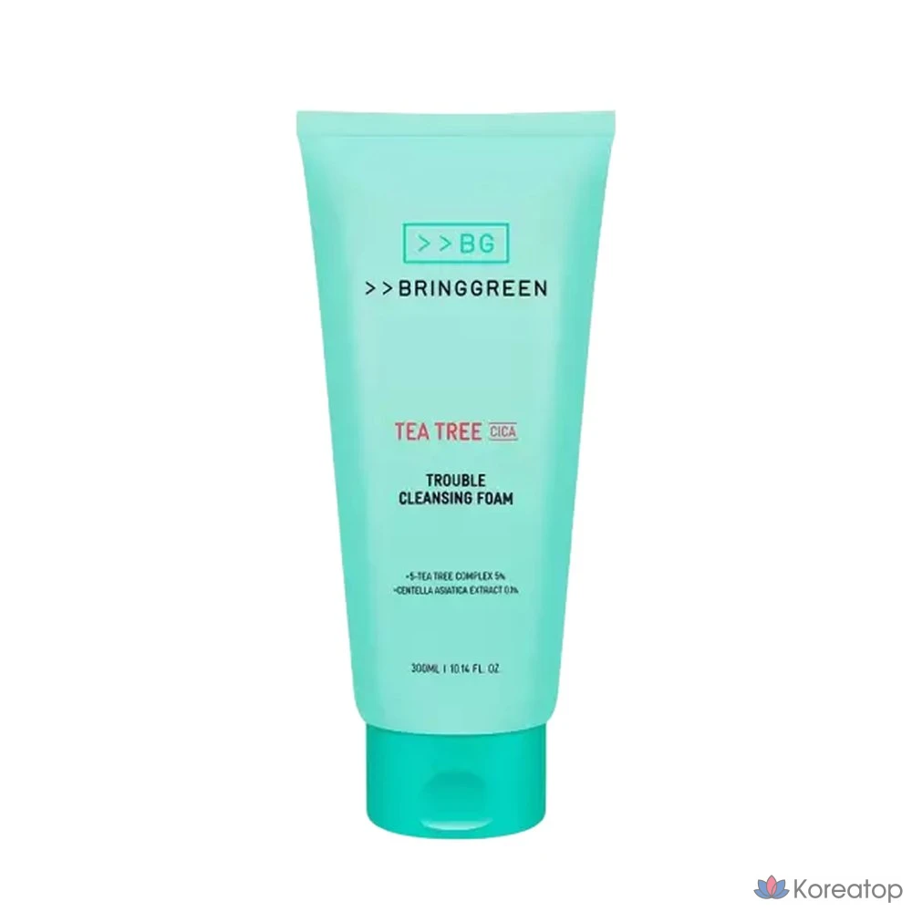 Пенка для умывания Bring Green Tea Tree Cica Trouble Cleansing Foam R, 300 мл, 1 шт.