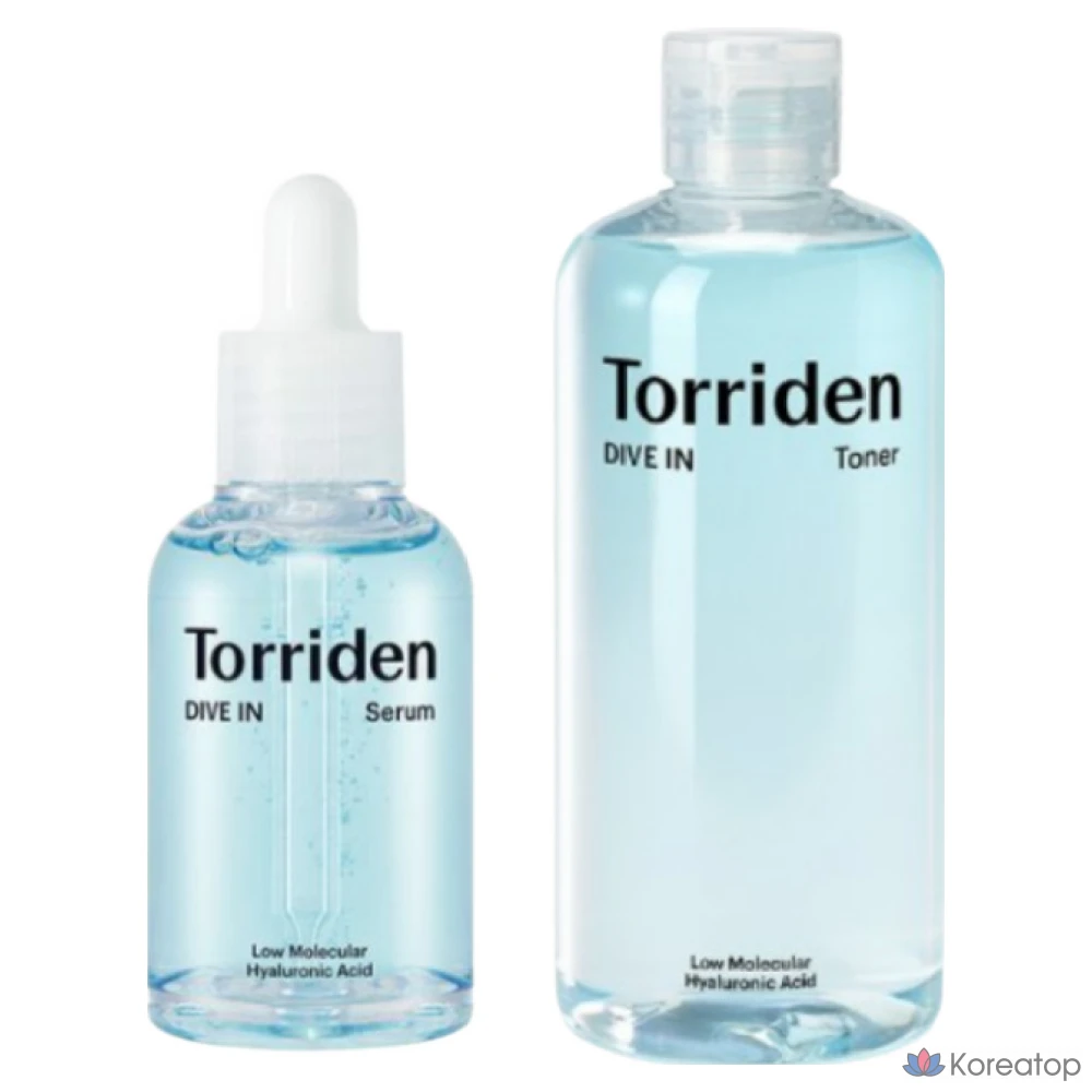 Сыворотка для лица Torriden Dive-in 50 мл + Тоник 300 мл, 1 шт.