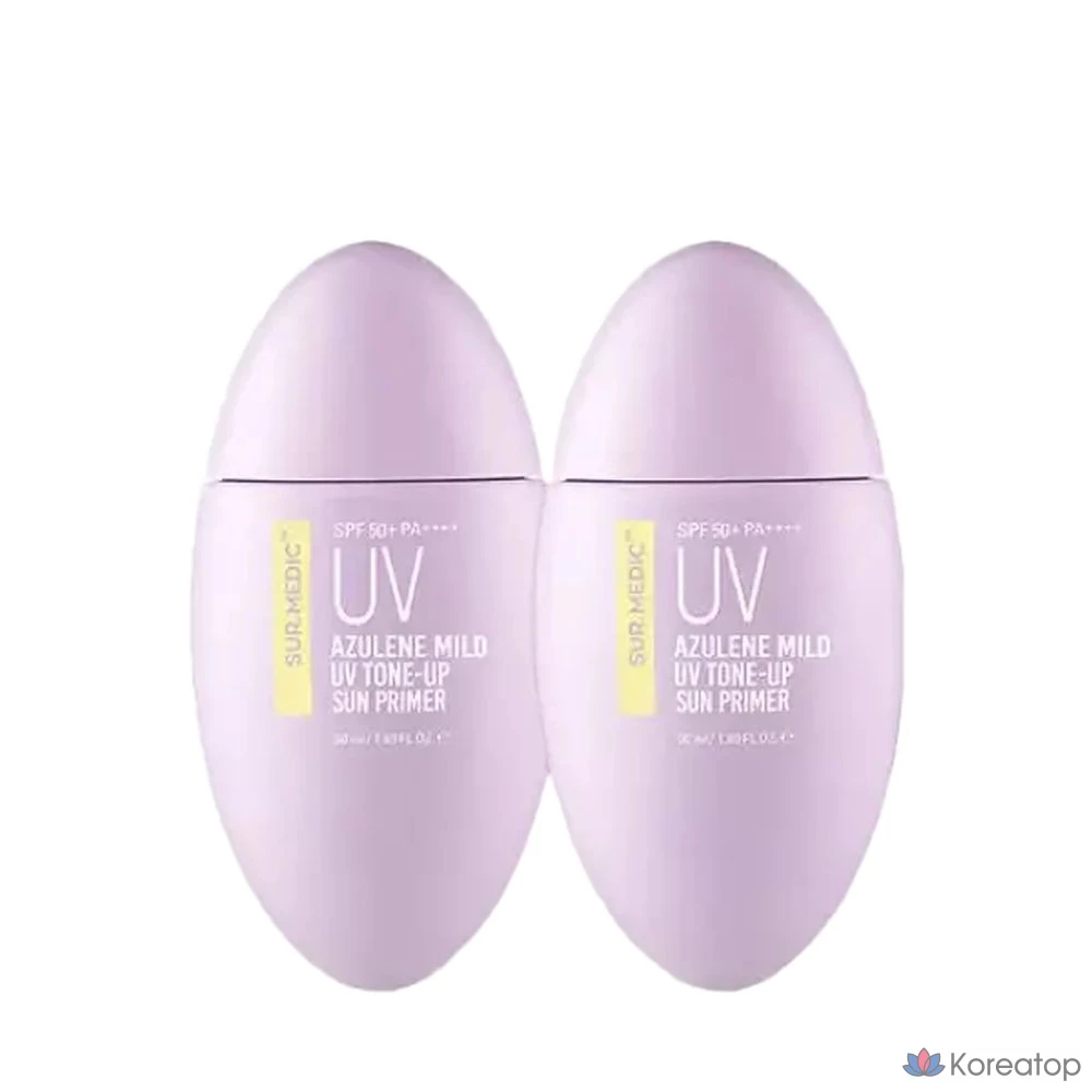 Солнцезащитный праймер-крем SUR.MEDIC+ Azulene Tone-up, 50 мл, 2 шт.