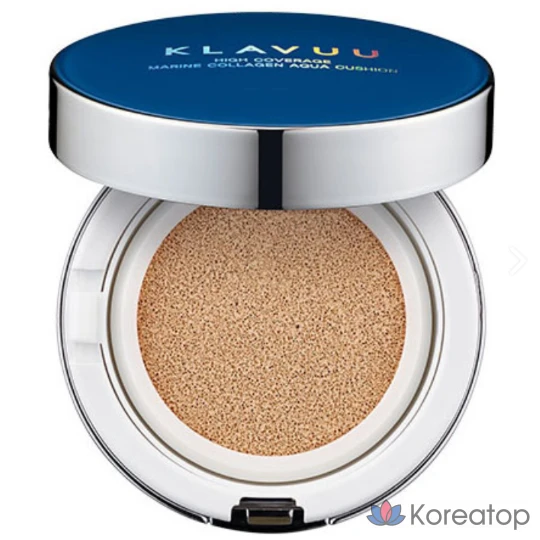 Кушон Klavuu Blue Pellation High Coverage Marine Collagen Aqua Cushion, оттенок 21, 12 г, 1 шт.