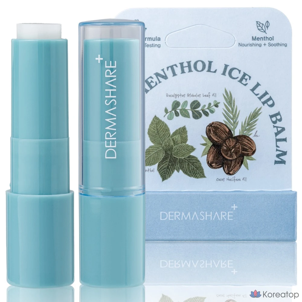 Dermashare Бальзам для губ с ментолом Ice, 3,7 г, 1 шт.