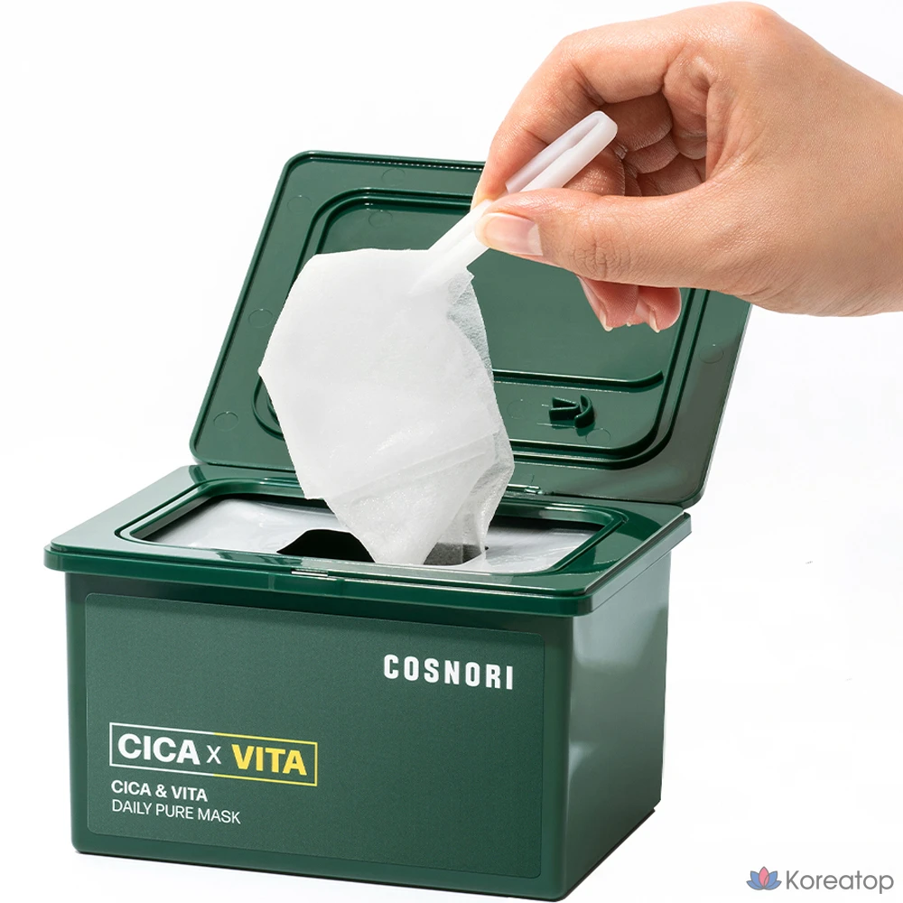 Маска для лица Cosnori Cica &amp; Vita Daily Pure Mask, 30 штук, 1 упаковка