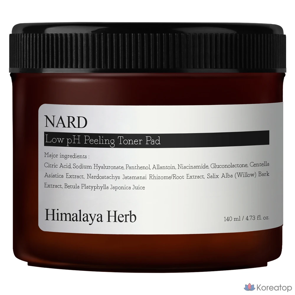 Тонизирующие подушечки для пилинга NARD с мягкой кислотностью, 140 мл, 70 листов, 1 упаковка.